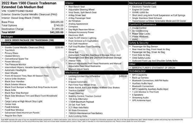 Used 2022 RAM 1500 Tradesman AWD/4WD image 38