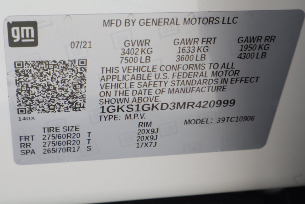 Used 2021 GMC Yukon XL SLT w/ SLT Premium Package RWD image 38