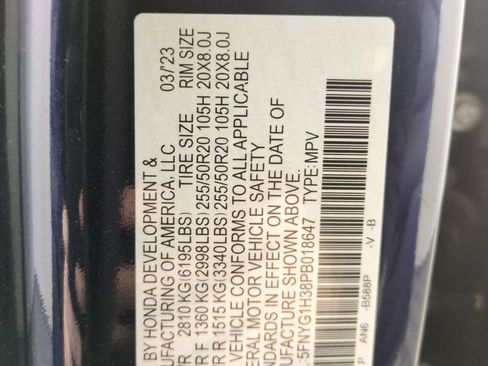 Certified 2023 Honda Pilot Sport image 32