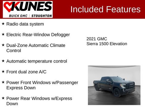 Used 2021 GMC Sierra 1500 Elevation w/ X31 Off-Road Package AWD/4WD image 3