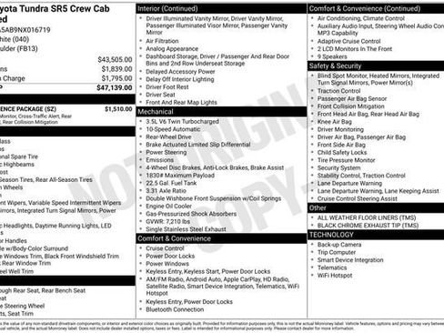 Used 2022 Toyota Tundra SR5 w/ Convenience Package RWD image 31