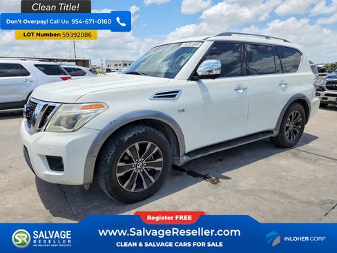 Used 2017 Nissan Armada Platinum w/ Captain Seat Package RWD image 1