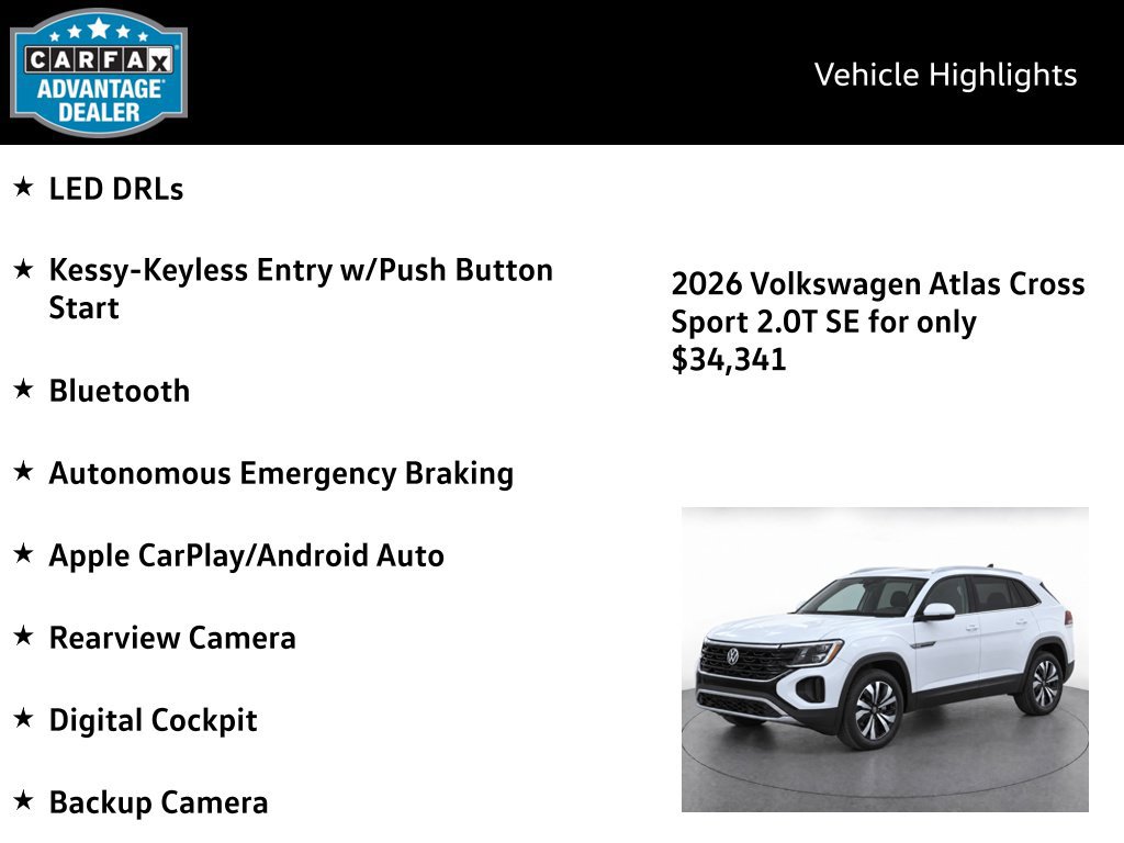 Certified 2026 Volkswagen Atlas Cross Sport SE AWD/4WD image 4