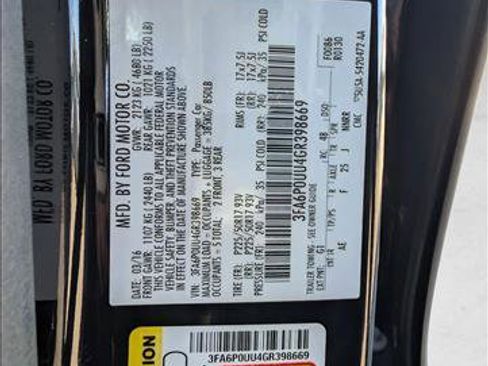 Used 2016 Ford Fusion S image 22