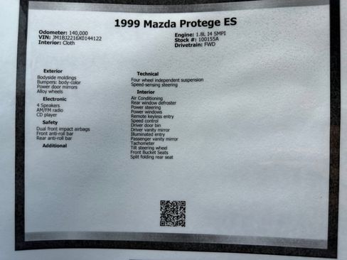 Used 1999 MAZDA Protege ES FWD image 22