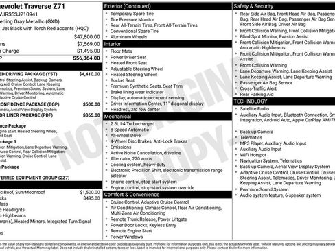 Used 2025 Chevrolet Traverse Z71 w/ Enhanced Driving Package AWD/4WD image 35