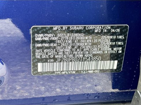 New 2026 Subaru Outback Premium AWD/4WD image 43