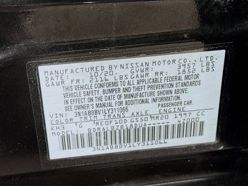 Used 2020 Nissan Sentra S w/ Trunk Package image 40