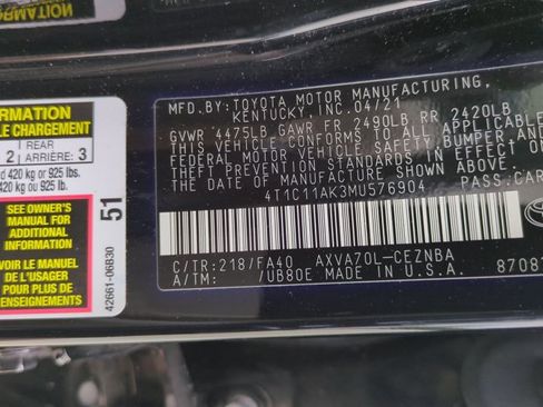 Used 2021 Toyota Camry LE FWD image 15