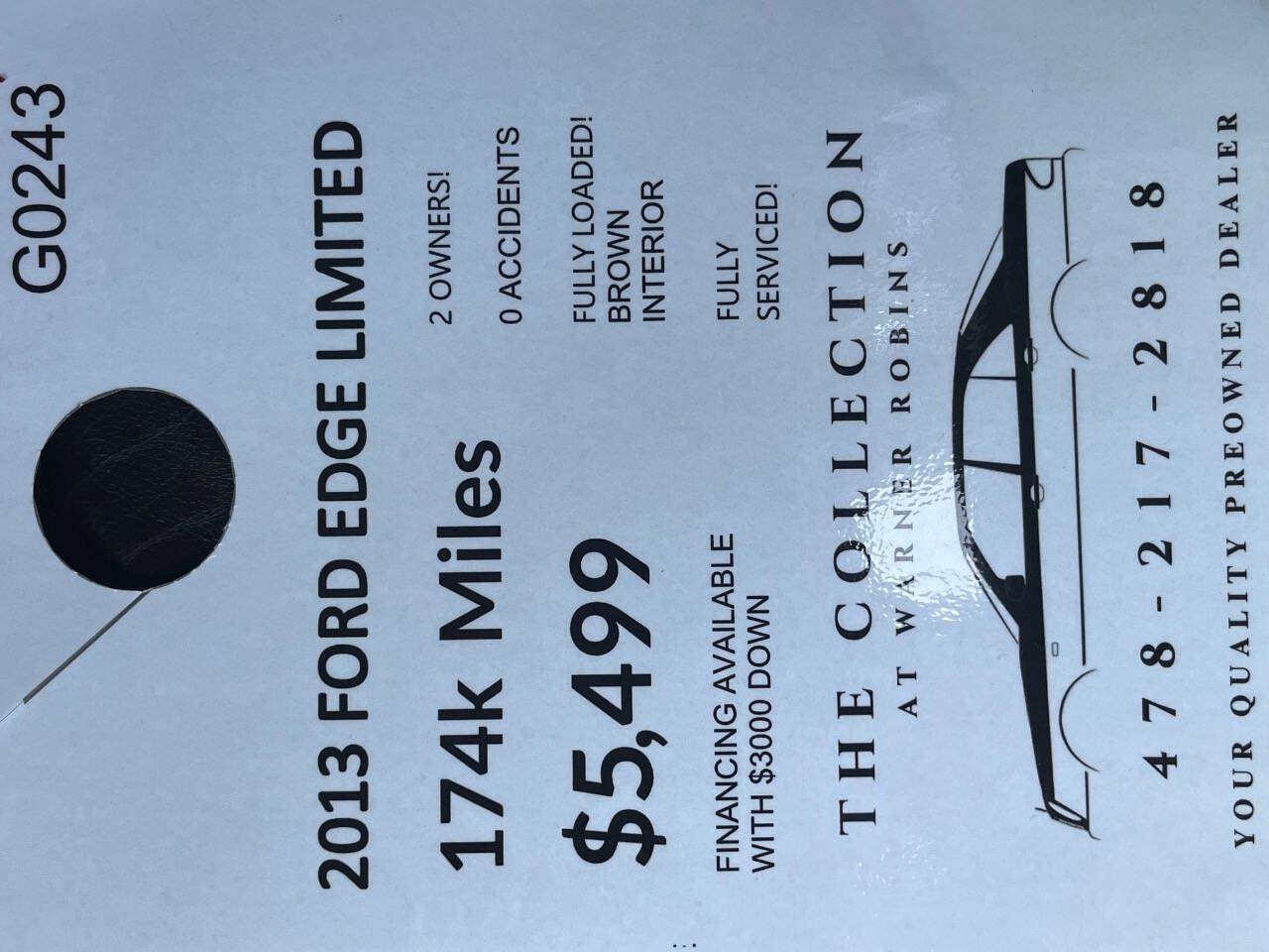 Used 2013 Ford Edge Limited w/ Driver Entry Pkg FWD image 2