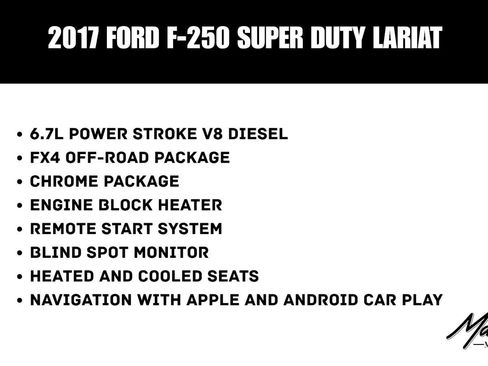 Used 2017 Ford F250 Lariat w/ Chrome Package image 2