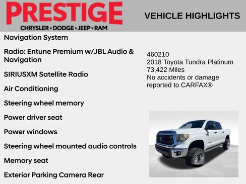 Used 2018 Toyota Tundra Platinum AWD/4WD image 2