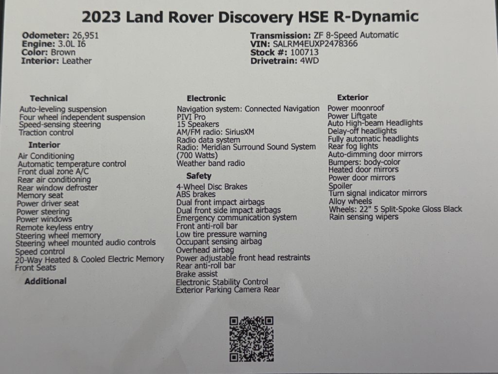 Used 2023 Land Rover Discovery HSE R-Dynamic AWD/4WD image 49