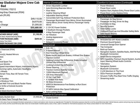 Used 2022 Jeep Gladiator Mojave w/ Cold Weather Group AWD/4WD image 6