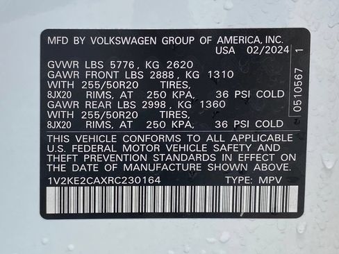Used 2024 Volkswagen Atlas Cross Sport SE w/ Panoramic Sunroof Package AWD/4WD image 31