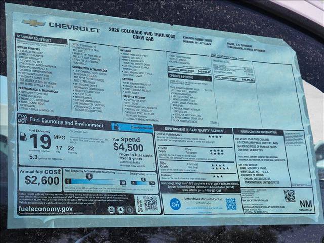 New 2026 Chevrolet Colorado Trail Boss AWD/4WD image 17