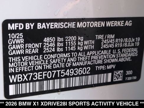 New 2026 BMW X1 xDrive28i w/ Convenience Package AWD/4WD image 21