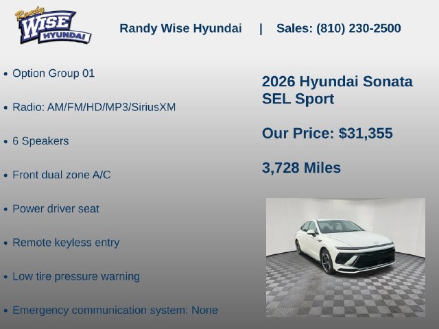 New 2026 Hyundai Sonata SEL FWD image 5