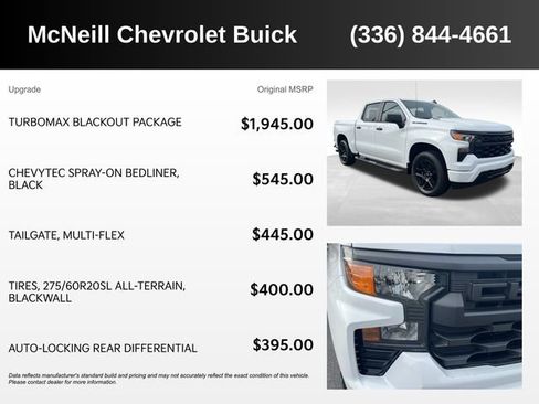 Used 2025 Chevrolet Silverado 1500 Custom w/ Turbomax Blackout Package image 5