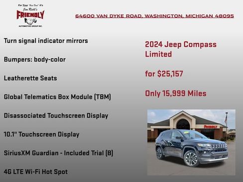 Used 2024 Jeep Compass Limited AWD/4WD image 30