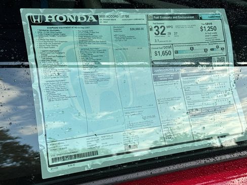 New 2025 Honda Accord SE image 31