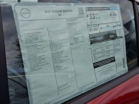 New 2026 Nissan Sentra SV w/ SV Convenience Package FWD image 6
