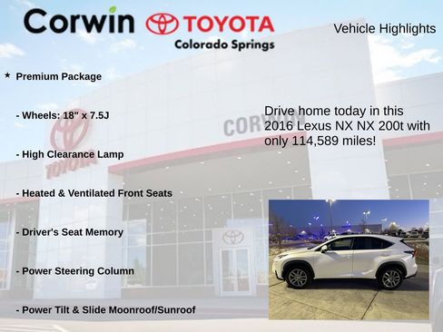 Used 2016 Lexus NX 200t AWD image 6