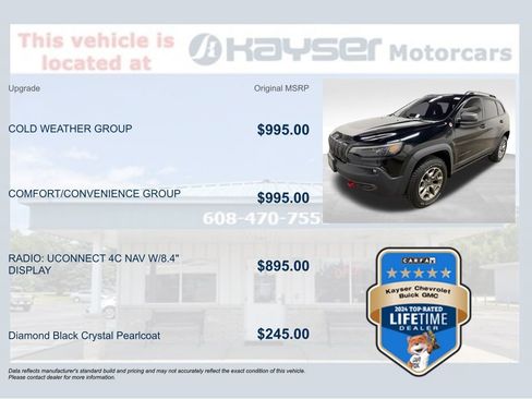 Used 2020 Jeep Cherokee Trailhawk w/ Comfort/Convenience Group image 9