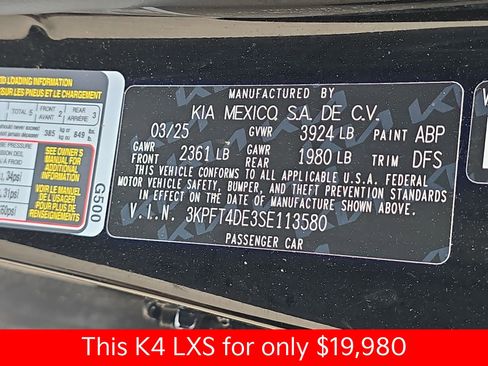 Used 2025 Kia K4 FWD image 42