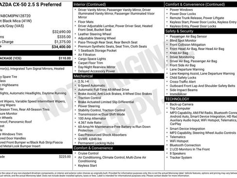 Certified 2023 MAZDA CX-50 2.5 S w/ Cargo Package AWD/4WD image 35