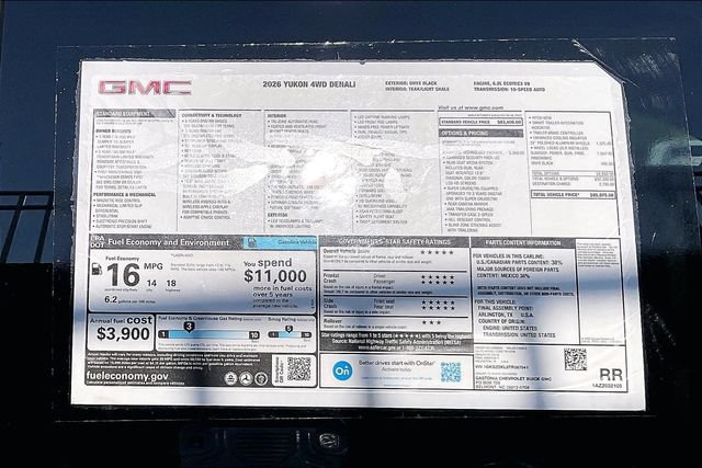 New 2026 GMC Yukon Denali w/ Advanced Technology Package AWD/4WD image 15
