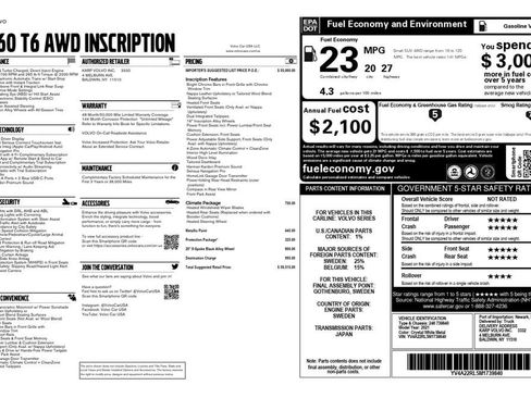 Used 2021 Volvo XC60 T6 Inscription w/ Climate Package image 3