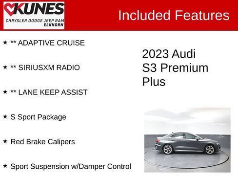 Used 2023 Audi S3 Premium Plus AWD/4WD image 3