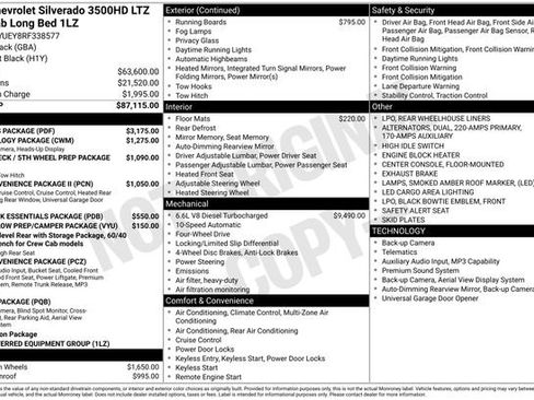 Used 2024 Chevrolet Silverado 3500 LTZ w/ LTZ Plus Package AWD/4WD image 37