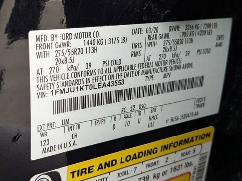 Used 2020 Ford Expedition Limited w/ Equipment Group 301A RWD image 15