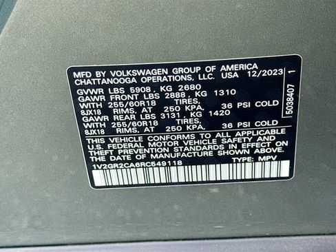 Used 2024 Volkswagen Atlas Peak Edition SEL image 35