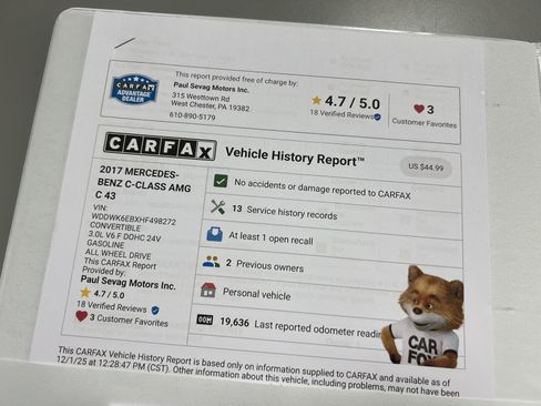 Used 2017 Mercedes-Benz C 43 AMG 4MATIC Cabriolet image 41