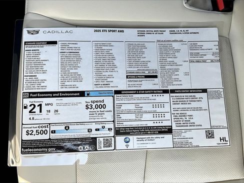 New 2025 Cadillac XT5 Sportv w/ LPO, Red Accent Package image 14