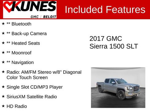 Used 2017 GMC Sierra 1500 SLT w/ SLT Premium Package AWD/4WD image 2
