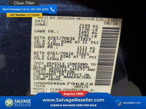 Used 2016 Nissan Frontier SV image 16