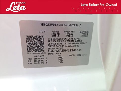 Used 2020 Chevrolet Silverado 1500 W/T w/ WT Fleet Convenience Package image 25