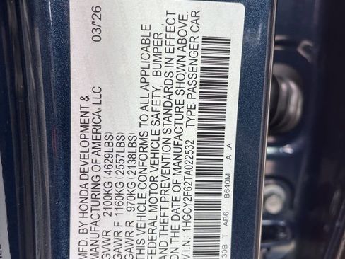 New 2026 Honda Accord EX-L image 5