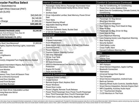 New 2027 Chrysler Pacifica Select w/ S Appearance Package FWD image 27