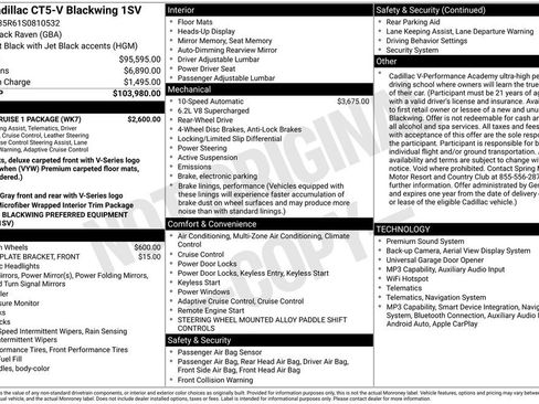 Used 2025 Cadillac CT5 V Blackwing w/ Super Cruise 1 Package RWD image 39