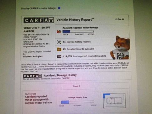 Used 2013 Ford F150 Raptor w/ Luxury Equipment Group image 7