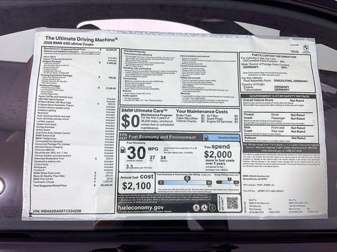 New 2026 BMW 430i xDrive Coupe w/ M Sport Package AWD/4WD image 17