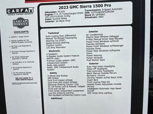Used 2023 GMC Sierra 1500 Pro w/ Pro Value Package AWD/4WD image 18
