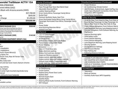 Certified 2023 Chevrolet TrailBlazer ACTIV w/ Convenience Package image 29