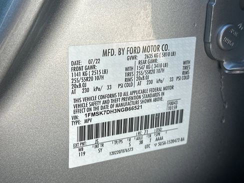 Certified 2022 Ford Explorer XLT w/ Equipment Group 202A image 30