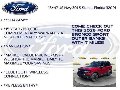 New 2026 Ford Bronco Sport Outer Banks w/ Outer Banks Tech Package+ image 5